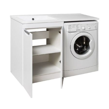 Тумба под раковину Runo Лира 120 4620750027223 Белая