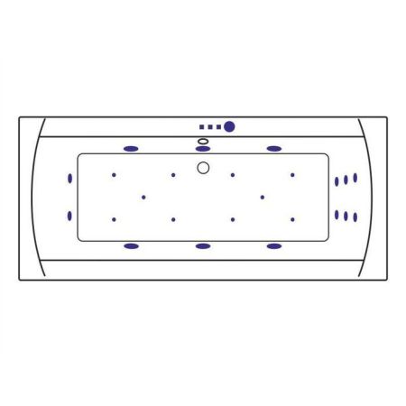 Ванна EXCELLENT Aquaria Lux 180x80 "ULTRA" (бронза), артикул WAEX.AQU18.ULTRA.BR