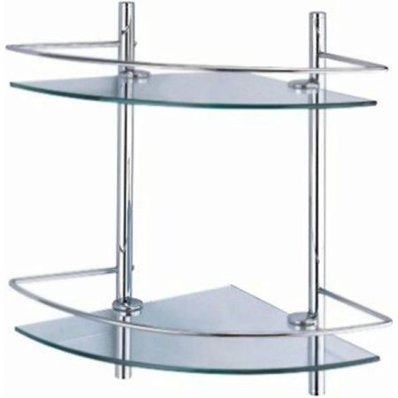 Стеклянная полка WasserKRAFT K-3122 угловая Хром