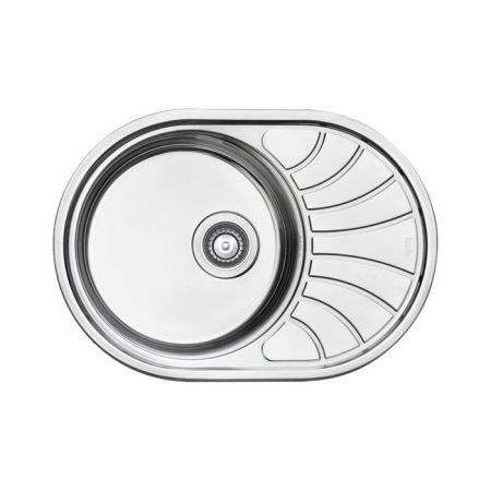 Мойка врезного монтажа с сифоном IDDIS Suno S, нерж. сталь, шелк, 650*460 (SUN65SDi77S), артикул SUN65SDi77S