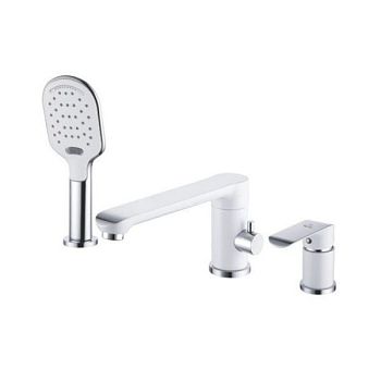 Смеситель на борт ванны Rose R2112F, белый/хром