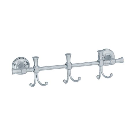 FORTUNA Планка с 3-мя двойными крючками L37 см, хром, артикул 27715