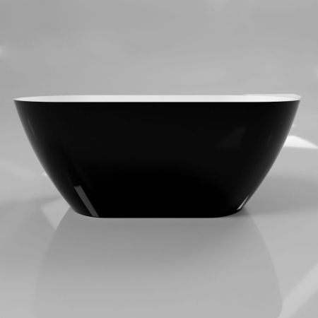 Ванна WHITECROSS Coral A 165x75 (черный/белый глянец) иск. камень