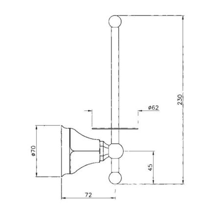 Nicolazzi Teide Держатель для запасного рулона туалетной бумаги, цвет: золото, артикул 1497GO05