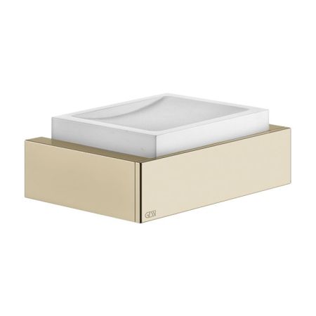 GESSI  INVERSO ACCESSORIES Мыльница настенная белая, цвет: Brass Brushed PVD, артикул 20801#727