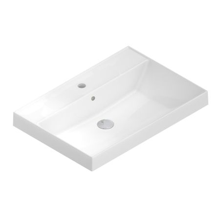 Раковина CUBO подвесная\мебельная 70, белая глянцевая, артикул CU.wb.70