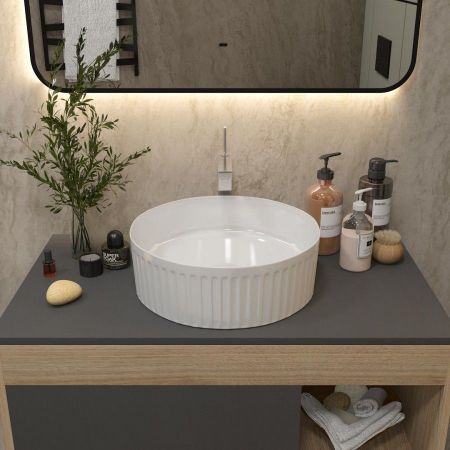 Раковина чаша Maretti RE13PD36-844, белая, артикул RE13PD36-844