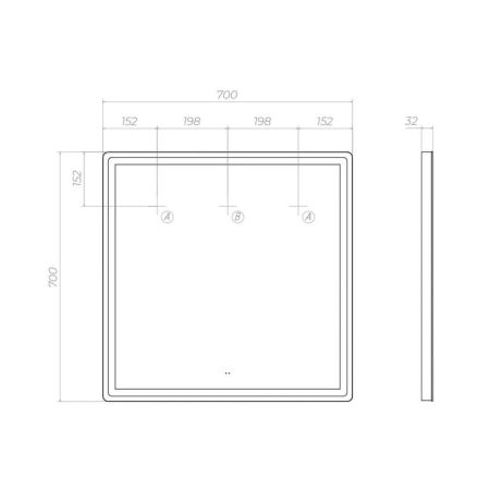 Зеркало VIGO Geometry Comfort 700, артикул 060