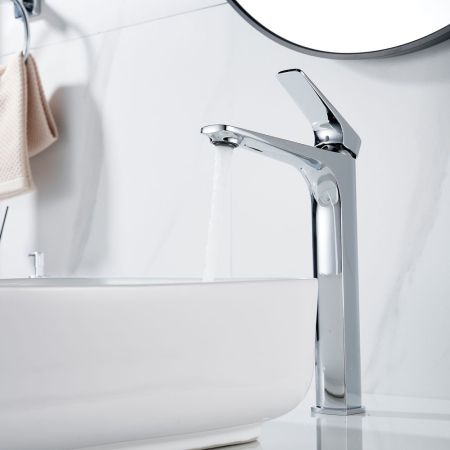 Смеситель для раковины высокий Shevanik S4211, хром, артикул S4211