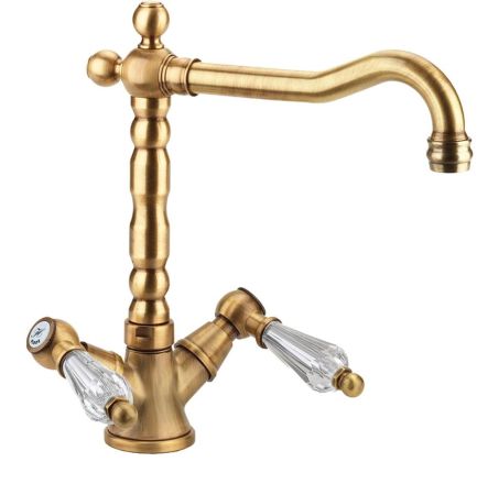 Смеситель для кухни Fiore GIOIELLI (SWAROVSKI®) 08ZZ0625, бронза, артикул 08ZZ0625