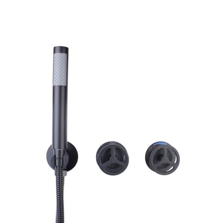 Душевая система встраиваемая Bronze de Luxe LIBERTY 5011B-F, черный, артикул 5011B-F