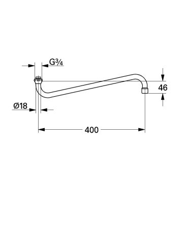 Трубкообразный излив GROHE, хром (13108000), артикул 13108000
