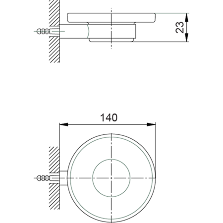 CISAL System Мыльница подвесная, цвет матовое стекло/хром