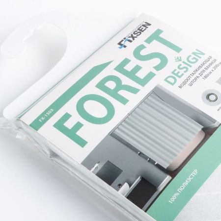 Штора для ванной комнаты FIXSEN DESIGN FX-1503, серый, артикул FX-1503