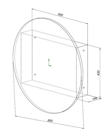 Зеркальный шкаф Aquanet Оптима 80 белый, с LED подсветкой