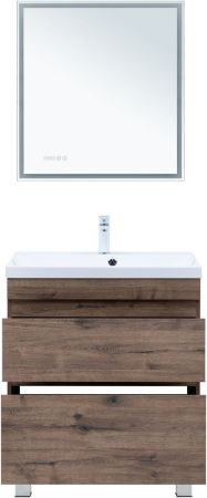 Тумба под раковину Aquanet Нота New 75 напольная, дуб веллингтон табак, артикул 00344142