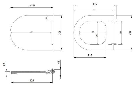Крышка-сиденье для унитаза Allen Brau Priority 4.31004.31 черный матовый, артикул 4.31004.31