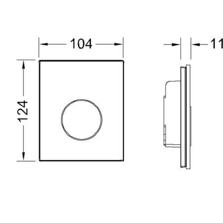 TECEloop Urinal, стекло зеленое, клав. хром глян., артикул 9242653