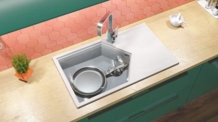 Кухонная мойка KitKraken Sea White 85 Белая, артикул K-850.9010