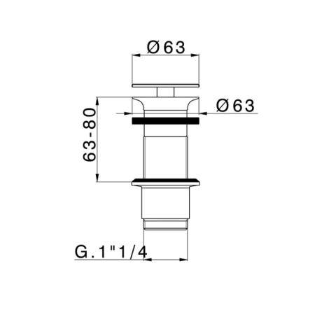 Донный клапан, Cisal, Complementi, назначение-для ванны, форма крышки-круглая, цвет-никель матовый (Brushed Nickel/Nickel Mat), артикул ZA0016132F
