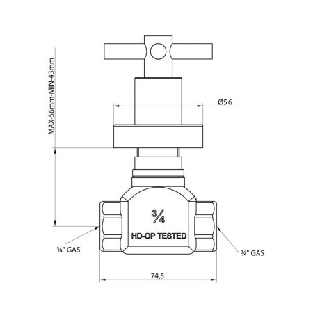 Bongio T Cross Кран, цвет хром, артикул 30498CR00