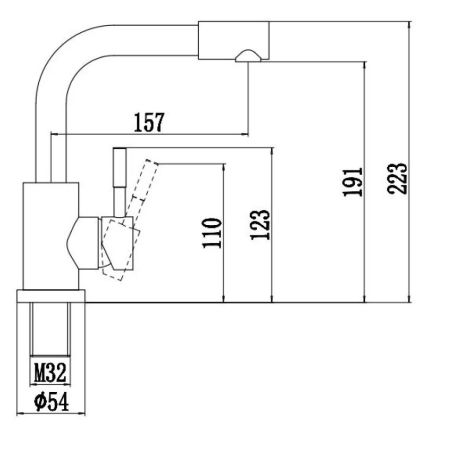 Смеситель для кухни Fmark FS26029, сатин
