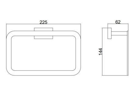 Кольцо для полотенец BELZ B90204, хром, артикул B90204