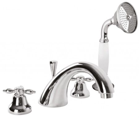 Смеситель на борт ванны с ручным душем CEZARES NOSTALGIA-BVD, артикул NOSTALGIA-BVD-03/24-Bi