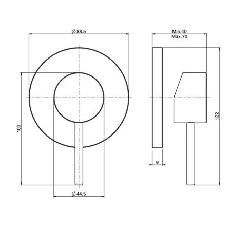 Fima Carlo Frattini Spillo Tech Смеситель для душа, встраиваемый, цвет: хром, артикул F3033TN1XCR