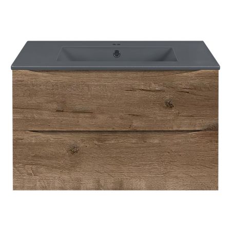 База под керамическую раковину Mia 800 подвесная, 2 выкатных ящика soft close, V.Oak, артикул VMC-2MC800VO