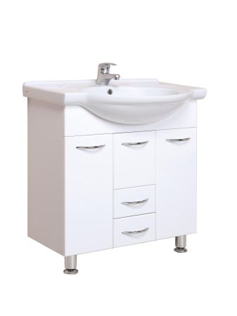 Тумба Onika Моника 75 напольная, белая (ум. Байкал 75)