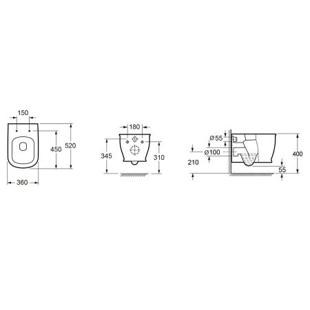 Комплект 2 в 1 Lavinia Boho Bell Pro Rimless 21010001, артикул 21010001