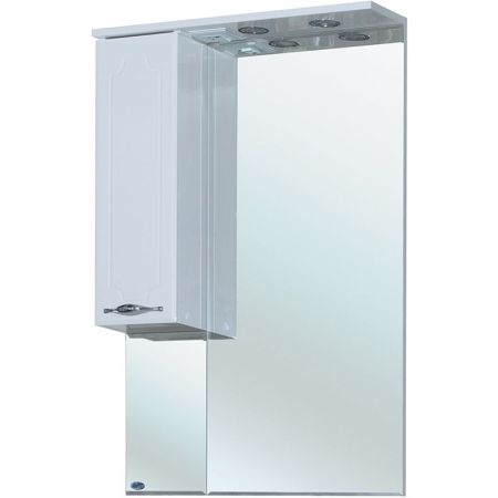Зеркало со шкафом Bellezza Стелла 65 L 4616010002017 с подсветкой Белое, артикул 4616010002017