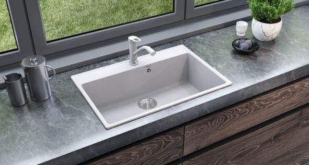 Кухонная мойка Ulgran Quartz Forte 760-04, платина, артикул Forte 760-04