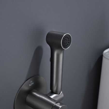 Гигиенический душ со смесителем Rose R235T, оружейная сталь, артикул R235T
