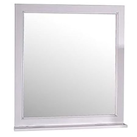 Зеркало ASB-Woodline Гранда 60 Белое c серебряной патиной, артикул 11483