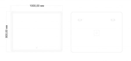 Зеркало с подсветкой ART&MAX TITO AM-Tit-1000-800-DS-F, артикул AM-Tit-1000-800-DS-F