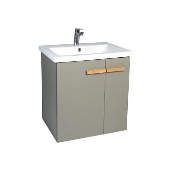 Тумба VIANT "Мюнхен" 2 ств подвесная хаки 425х760х620 под раковину .S-UM-COM80/1-w (COMO 80) (VMUN80COH-T2STP)