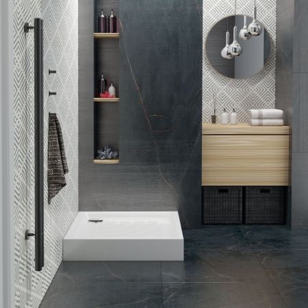 Акриловый душевой поддон Lavinia Boho Rock 37073800, квадратный 80 х 80 см