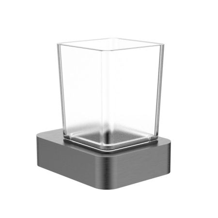 Стакан для зубных щеток с держателем WONZON & WOGHAND LOTTE, Темный графит (WW-8321-BGM), артикул WW-8321-BGM