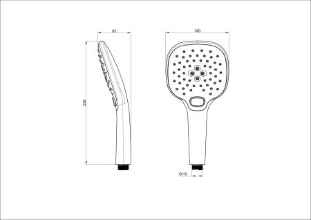 Лейка для душа WONZON & WOGHAND, Темный графит (WW-88SC02-BGM) Лейка для душа WONZON & WOGHAND, Темный графит (WW-88SC02-BGM)