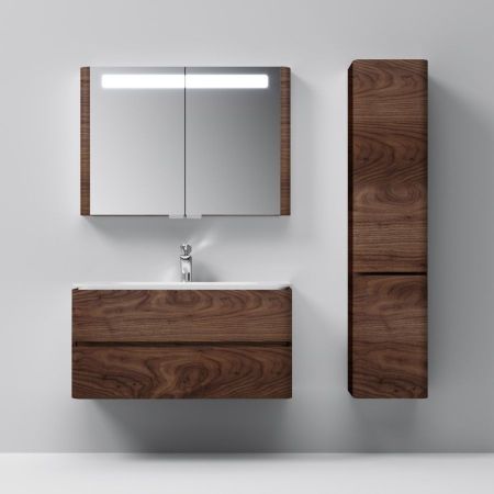 M30CHR0406NF Sensation, Шкаф-колонна, подвесной, правый, 40 см, двери, орех, текстурированная, шт, артикул M30CHR0406NF