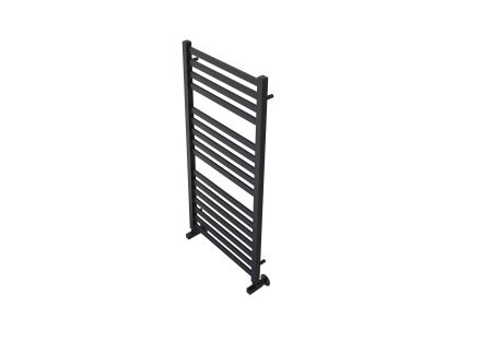 Полотенцесушитель водяной Aquatek (Акватек) Лира П16 500х1100 мм, черный муар, подключение нижнее/диагональное, сверхпрочная пищевая нержавеющая сталь AISI 304L, гарантия 10 лет, артикул AQ KP1610BL