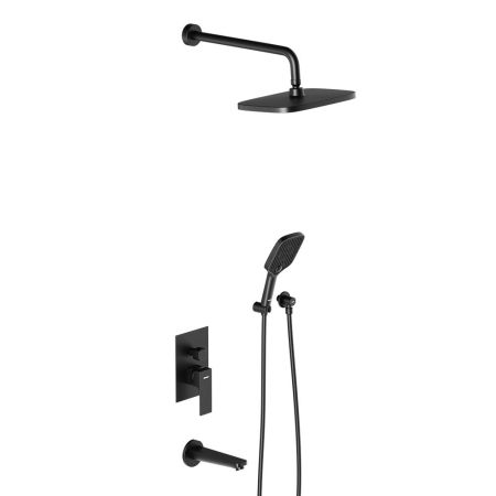 953510300 Gala встраиваемая душевая система со смесителем и изливом, чёрный, артикул 953510300