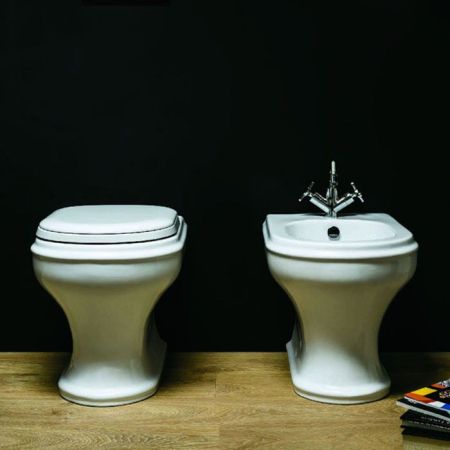 AZZURRA CHARME унитаз напольный 52х40см, слив универсальный, с креплением VFV, цвет белый, артикул CHVCTP000000BI/(CHA100/P bi)