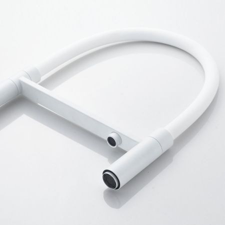 Смеситель для кухни с подключением фильтра Shevanik S178C, белый