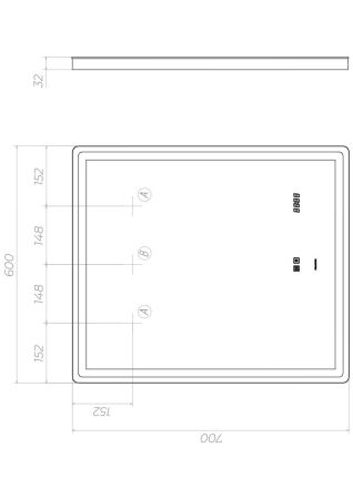 Зеркало VIGO Geometry Luxe z.GEO.60.Luxe, 60 см, артикул z.GEO.60.Luxe
