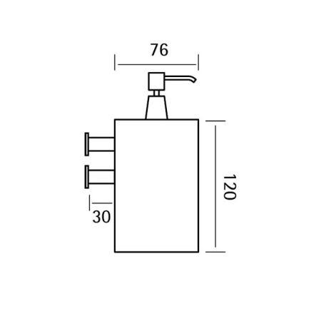 CISAL Xion Дозатор подвесной, цвет нержавеющая сталь, артикул XI090620D1