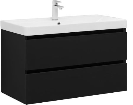 Тумба под раковину Aquanet Вега 2.0 90 черный, артикул 00337956