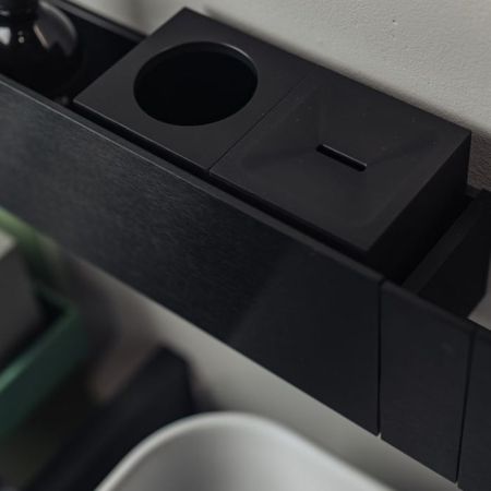 AGAPE SEN Стакан для зубной пасты подвесной ,цвет черный, артикул ASEN0931N